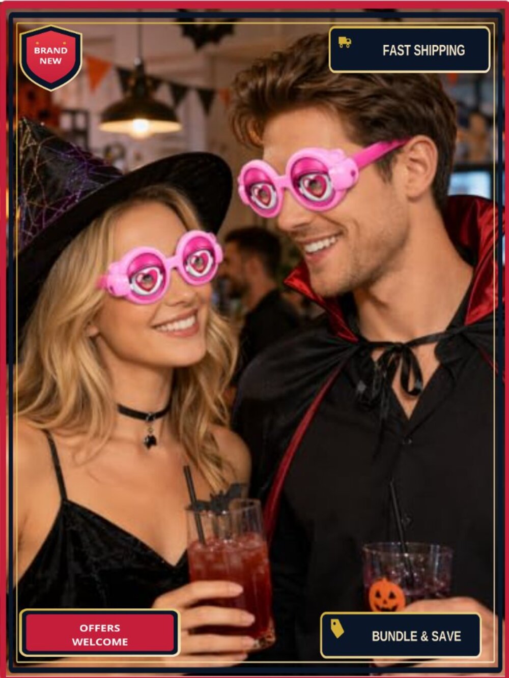 Googly Eye Glasses 4 Pcs Funny Photobooth Props Costume Party - Picture 4 of 6